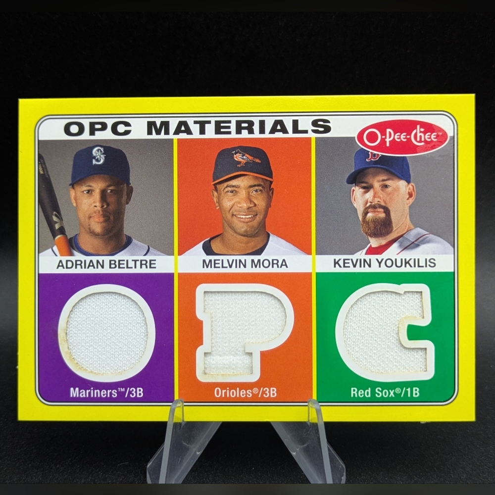 2009 O-Pee-Chee OPC Materials Adrian Beltre Melvin Mora Kevin Youkilis #OPC-BMY